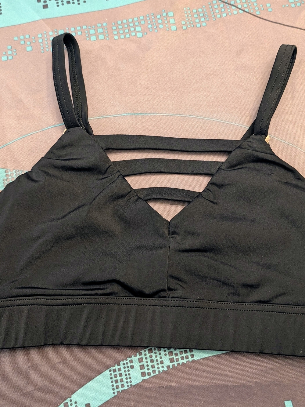 balera Black Strappy Sports Dance Bra Top